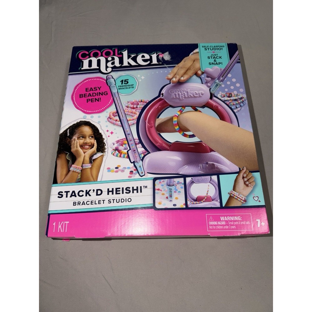 Cool Maker Stack'd Heishi Bracelet Studio Kit 1200+ Beads Ages 7+ NEW